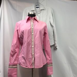 Faconnable Button Down Blouses (2) Sz. Sm. & Med.